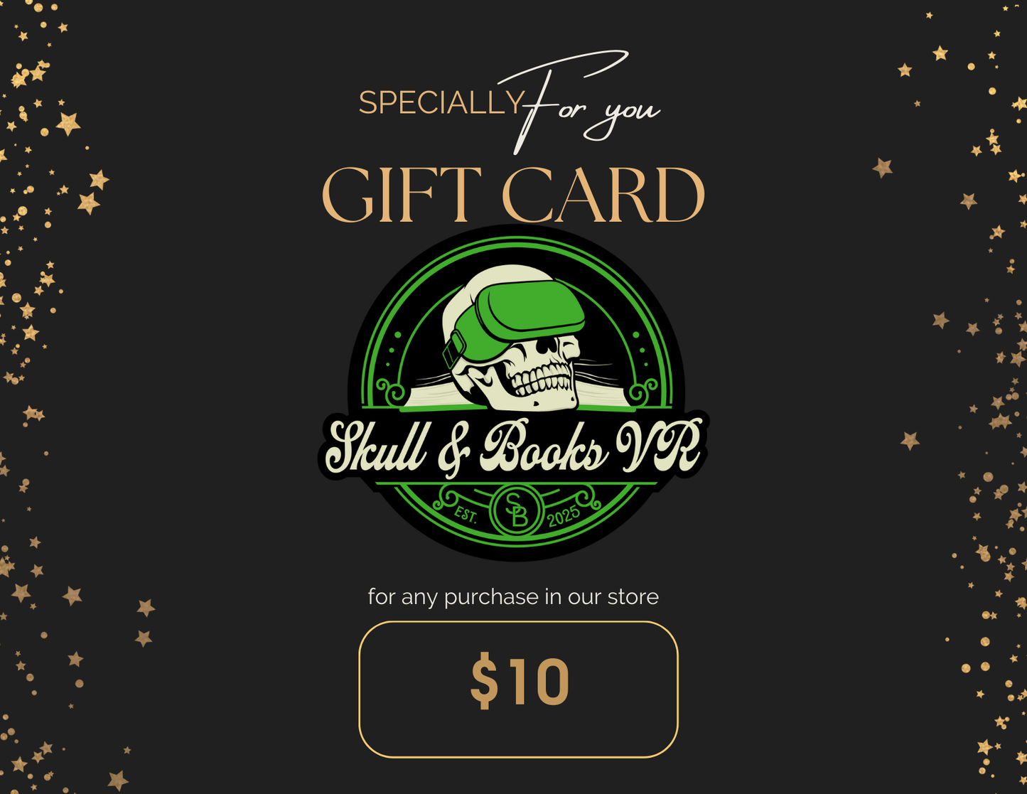 Skull & Books VR Gift Card – The Perfect Adventure Awaits!