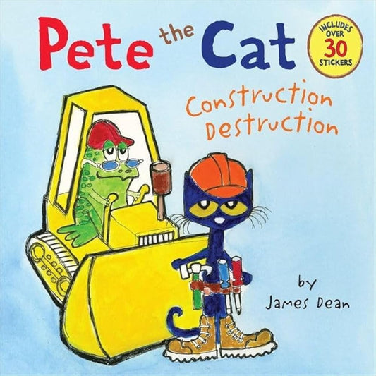 Pete the Cat: Construction Destruction: Includes Over 30 Stickers! Used Book at Skull & Books VR Cocoa Beach